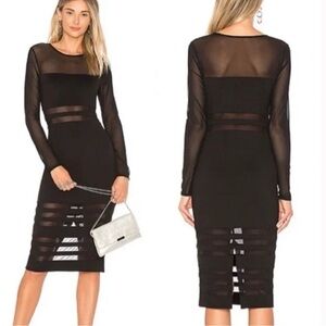 by the way. Black Long Sleeve Sheer Dress